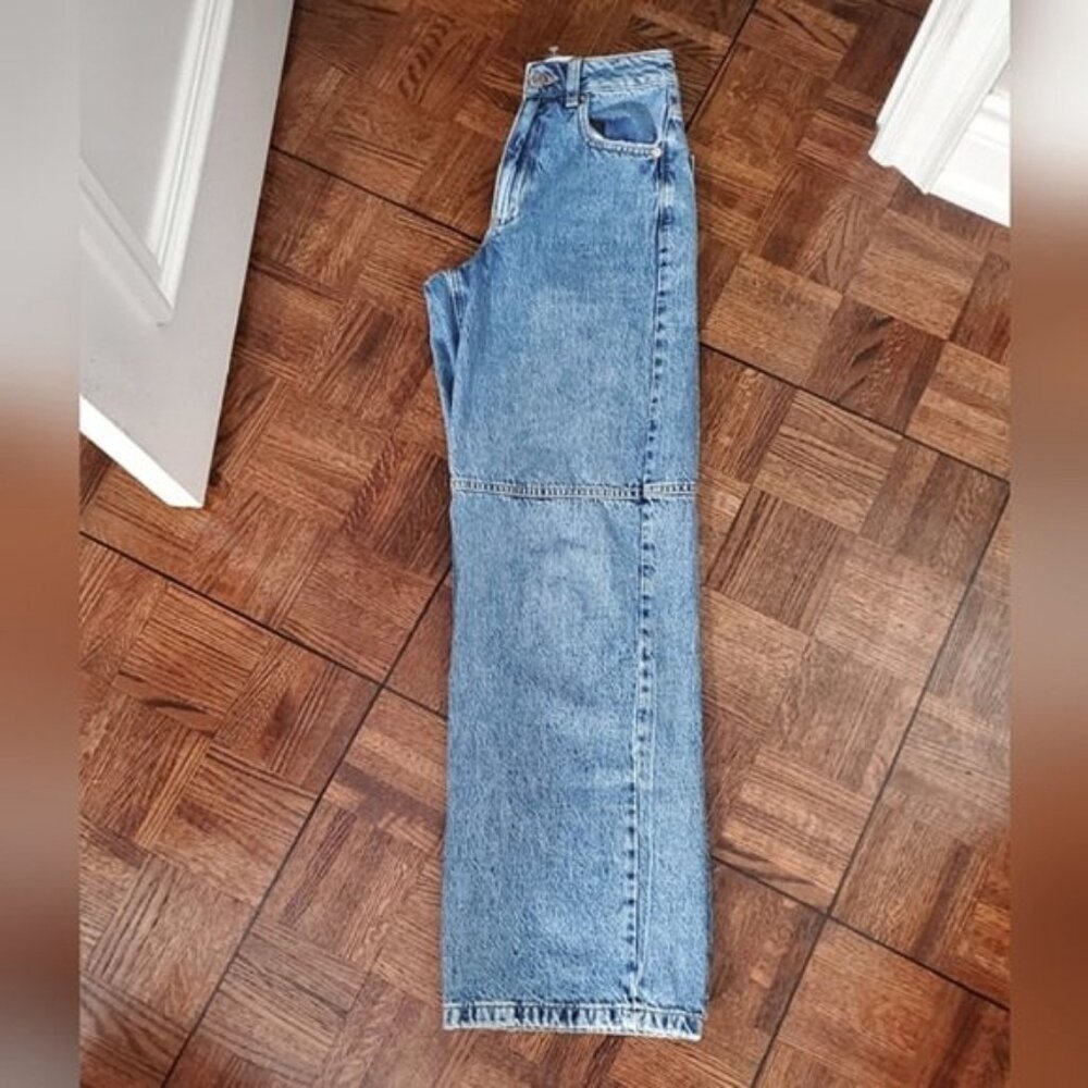Garage High Rise "Cora" Wide Leg Street Moto Jeans - Picture 8 of 13